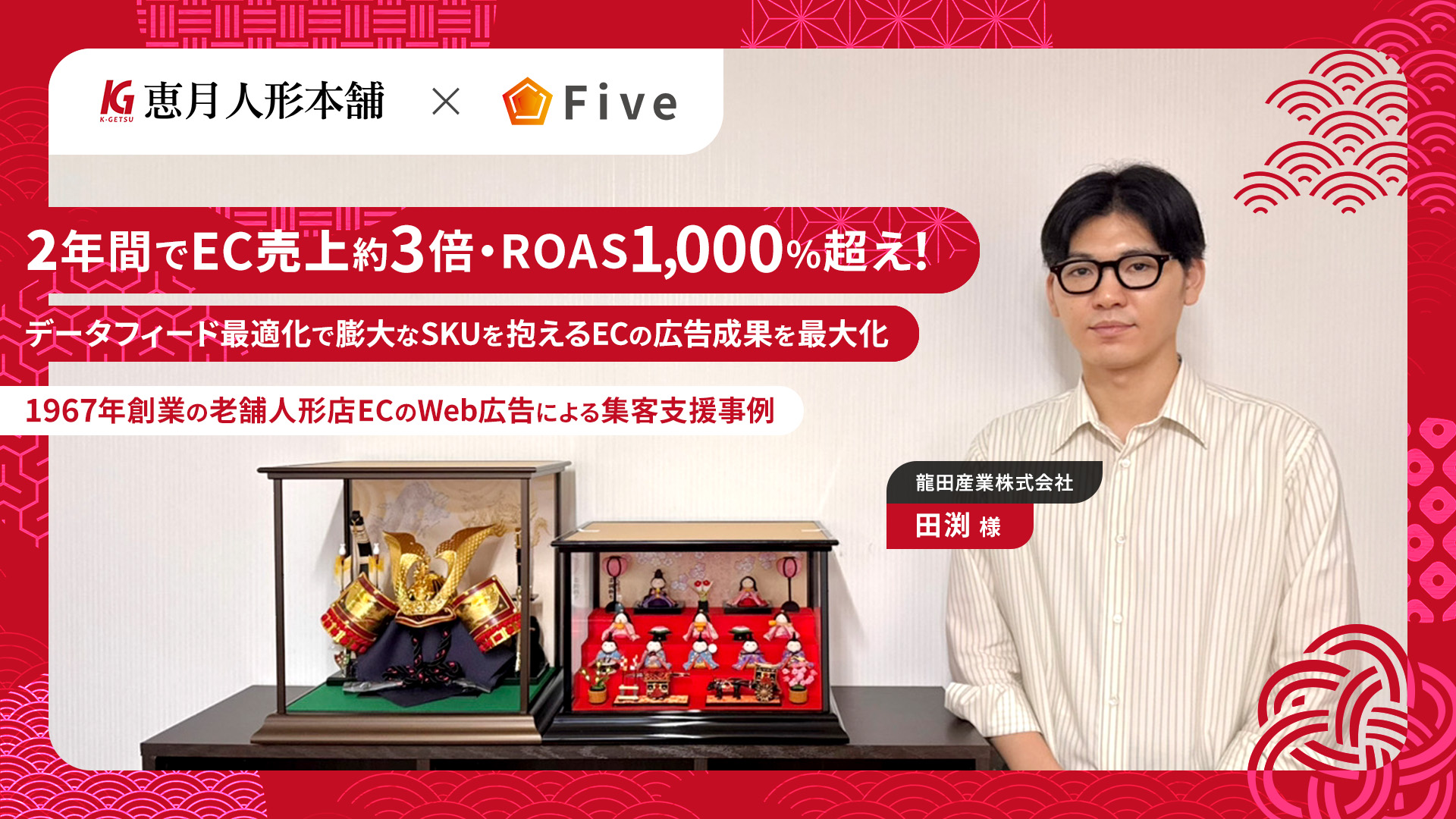 2年間でEC売上約3倍・ROAS1,000％超え！データフィード最適化で膨大なSKUを抱えるECの広告成果を最大化～1967年創業の老舗人形店ECのWeb広告による集客支援事例～